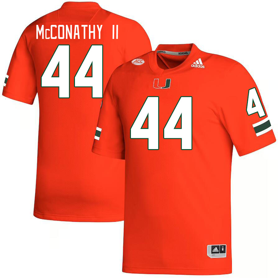 Men #44 Cole McConathy II Miami Hurricanes College Football Jerseys Stitched-Orange